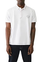 True Religion Brand Jeans Relaxed Fit Big T Embroidered Polo at Nordstrom,