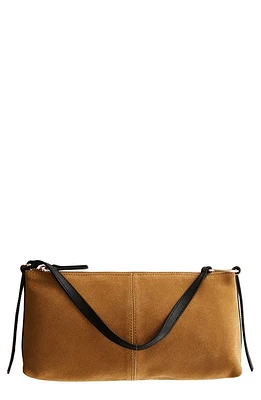 MANGO Leather Top Handle Bag in Medium Brown at Nordstrom