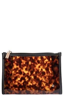 Stephanie Johnson Miami Clearly Tortoise Medium Makeup Bag at Nordstrom