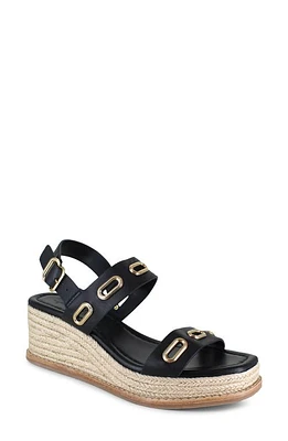 Splendid Dani Slingback Espadrille Platform Wedge Sandal Black at Nordstrom,