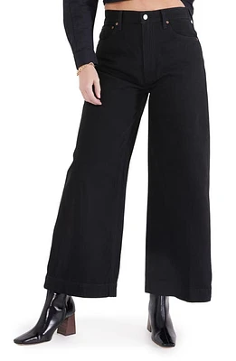 ÉTICA Devon High Waist Wide Leg Jeans Black Onyx at Nordstrom,