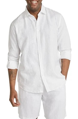 Johnny Bigg Resort Relaxed Fit Linen Button-Up Shirt in White at Nordstrom, Size Xxx-Large