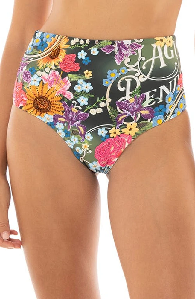 Agua Bendita Alicia Dreamin' High Waist Bikini Bottoms Multi at Nordstrom,