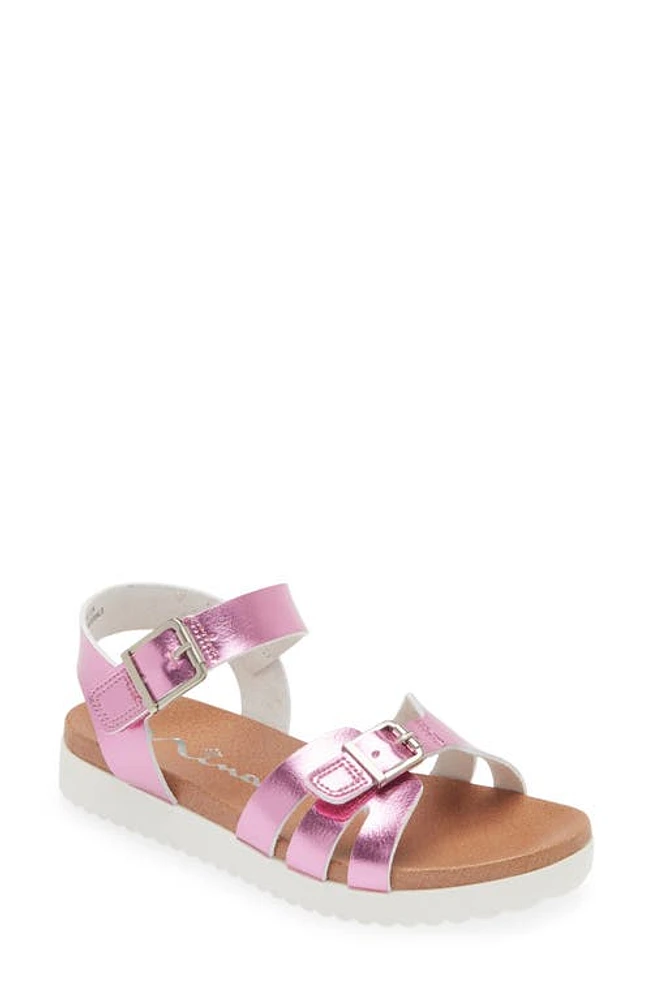 Nina Kids' Lacey Metallic Strappy Sandal at Nordstrom, M