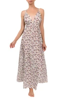 Everyday Ritual Hazel Floral Print Cutout Sleeveless Nightgown Meadow at Nordstrom,