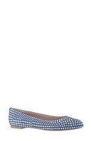 Nina Paula Embellished Flat Blue Denim at Nordstrom,