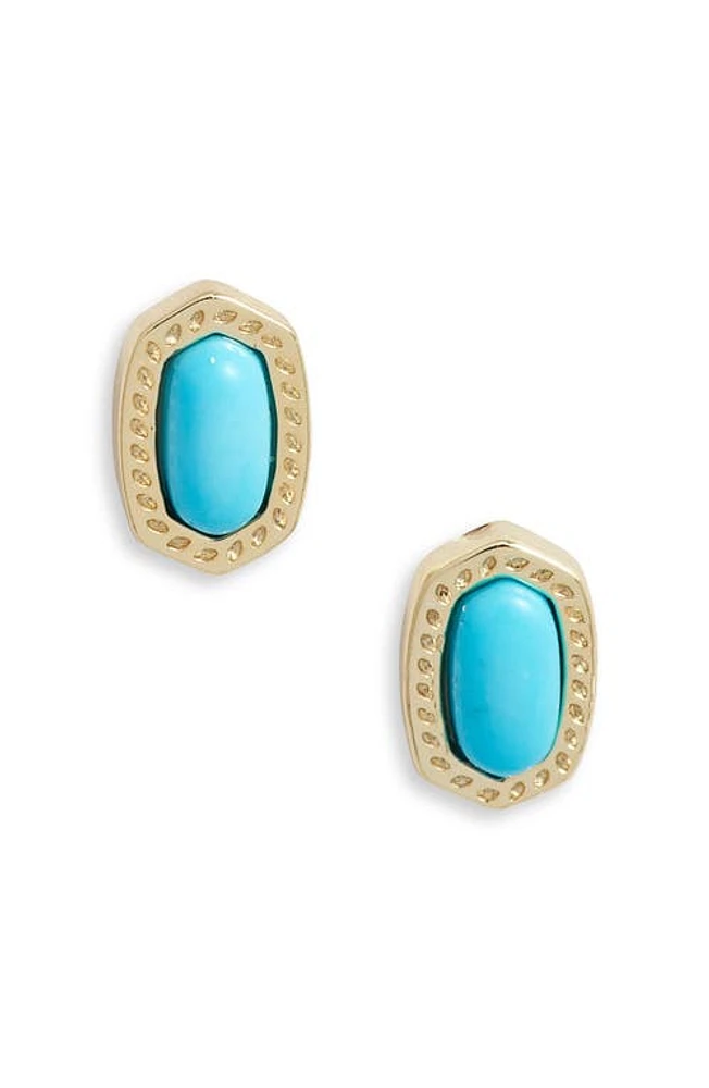 Kendra Scott Ellie Mini Stud Earrings in Gold Turquoise at Nordstrom