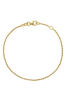 Bony Levy 14K Gold Thin Rope Chain Bracelet in 14K Yellow Gold at Nordstrom, Size 7