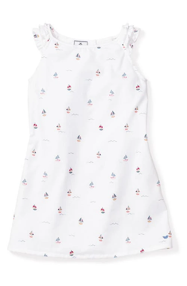 Petite Plume Kids' Amelie Bateau Neck Nightgown White at Nordstrom, Us