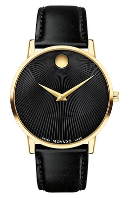 Movado Museum Classic Leather Strap Watch