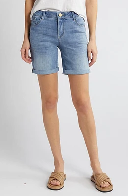 Wit & Wisdom 'Ab'Solution Denim Rolled Bermuda Shorts Light Blue at Nordstrom,