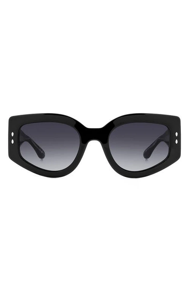 Isabel Marant 54mm Gradient Cat Eye Sunglasses in Black/Grey Shaded at Nordstrom