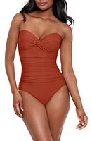 Miraclesuit Rock Solid Madrid Bandeau One-Piece Swimsuit at Nordstrom,