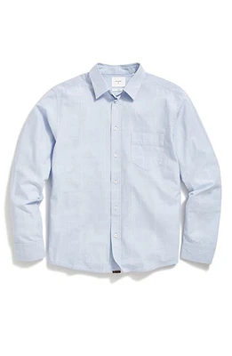 Billy Reid Cypress Microcheck Button-Up Oxford Shirt Pebble at Nordstrom,