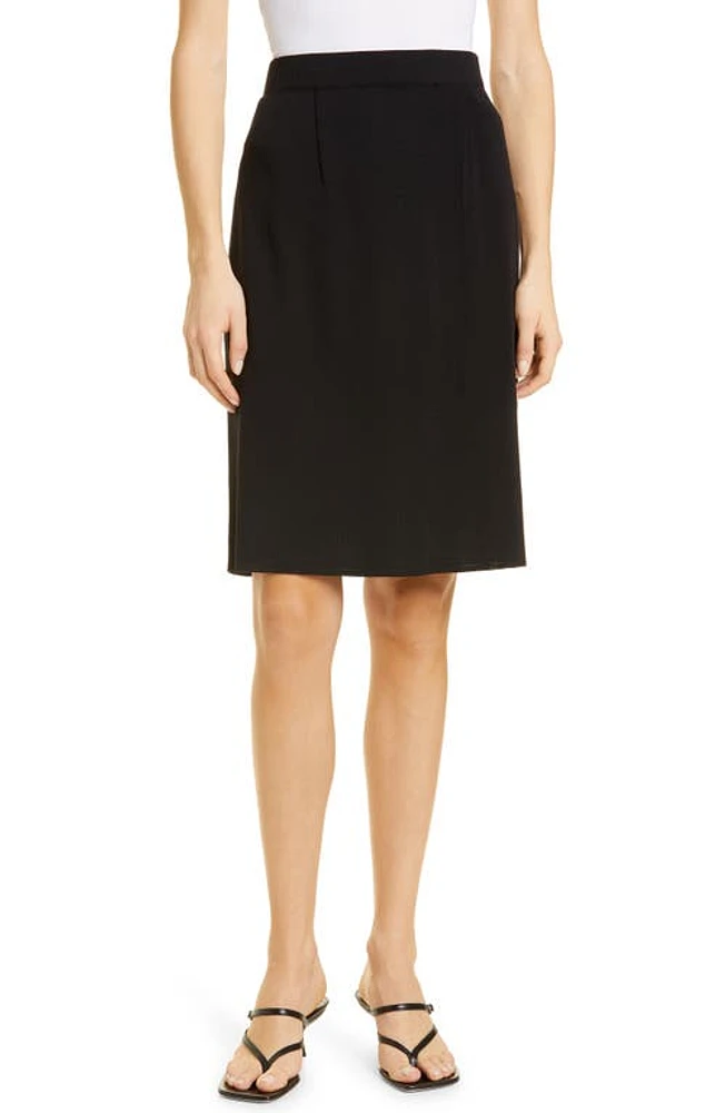 Misook Straight Knit Skirt Black at Nordstrom,