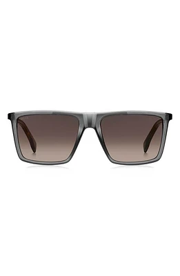 BOSS 56mm Flat Top Sunglasses in Grey/Havana/Dark Ruthenium at Nordstrom