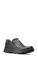 Clarks(r) Brawley Loafer Black Tumbled Leather at Nordstrom,