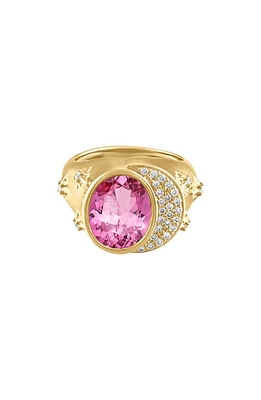 EDEN PRESLEY Celeste Pink Tourmaline & Diamond Pinky Ring in Pink Tourmaline/White Diamond at Nordstrom, Size 4