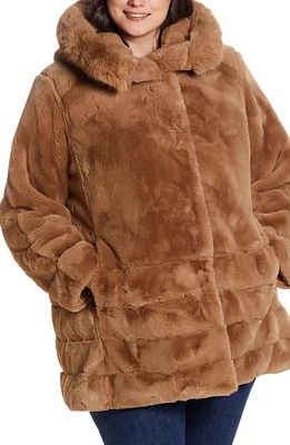 Gallery Hooded Faux Fur Coat at Nordstrom,