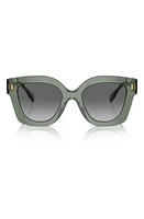 Tory Burch 49mm Gradient Irregular Sunglasses in Green at Nordstrom