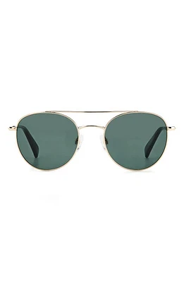 rag & bone 51mm Round Sunglasses in Gold Green/Green at Nordstrom