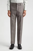 Jil Sander Check Compact Virgin Wool Trousers Military Speckle at Nordstrom, Us