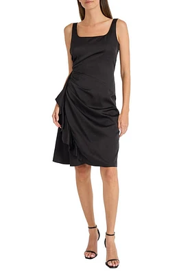 Maggy London Side Ruched Cocktail Dress Black at Nordstrom,