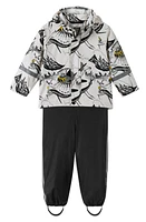 Reima Kids' Waterproof Rain Jacket & Pants Set Off White at Nordstrom,