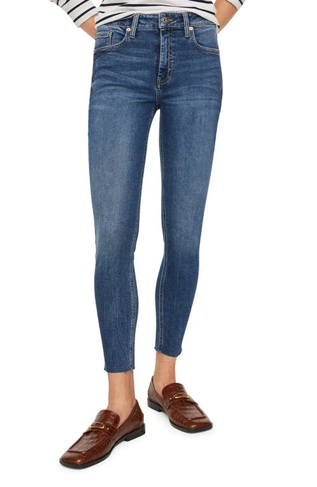 MANGO Isa Ankle Skinny Jeans Dark Blue at Nordstrom,