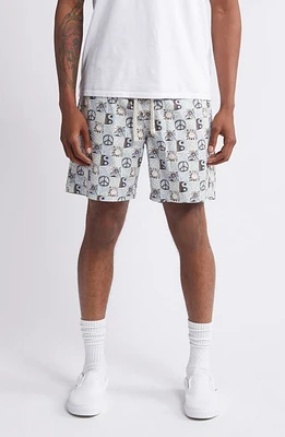 Vans Range Elastic Waist Shorts Dusty Blue-Marshmallow at Nordstrom,