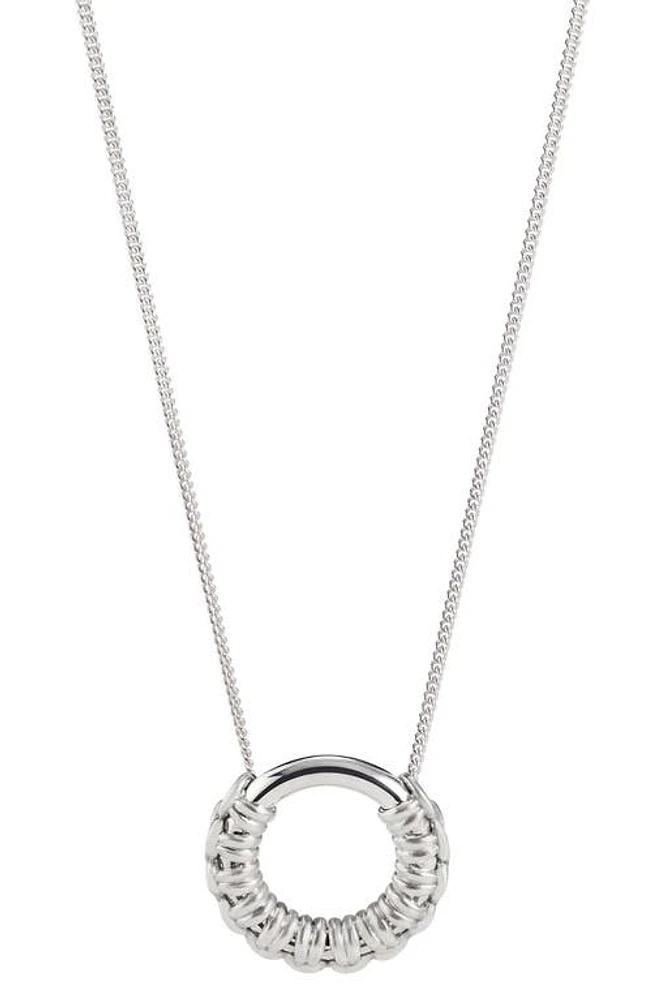 Cast The Knot Loop Pendant Necklace in Silver at Nordstrom, Size 24