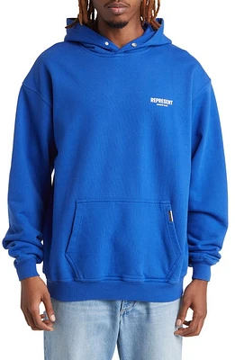 Represent Owners Club Cotton Graphic Hoodie Cobalt at Nordstrom,