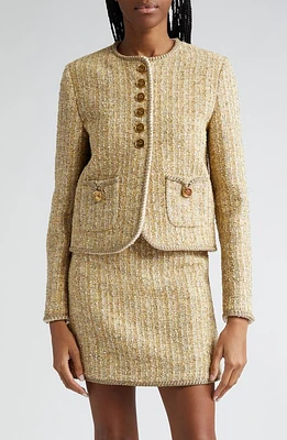 Etro Pegaso Button Tweed Jacket Yellow at Nordstrom, Us