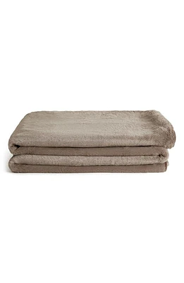 UnHide The Marshmallow 2.0 Medium Faux Fur Throw Blanket in Mocha Sharpei at Nordstrom