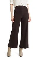 Lyssé Erin High Waist Raw Hem Wide Leg Jeans Double Espresso at Nordstrom,