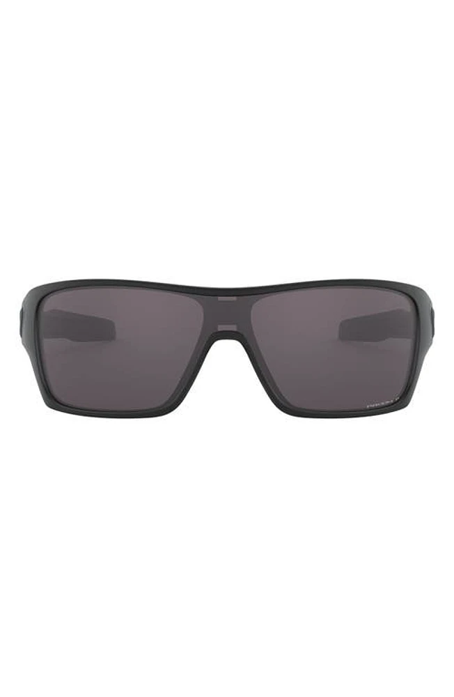 Oakley Turbine Rotor 128mm Polarized Shield Sunglasses in Matte Black/Prizm Grey at Nordstrom