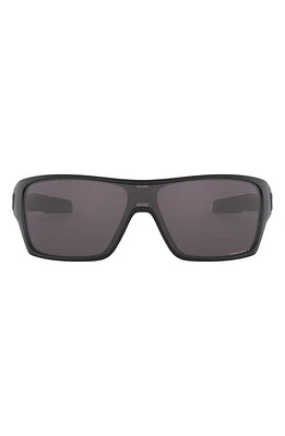 Oakley Turbine Rotor 128mm Polarized Shield Sunglasses in Matte Black/Prizm Grey at Nordstrom