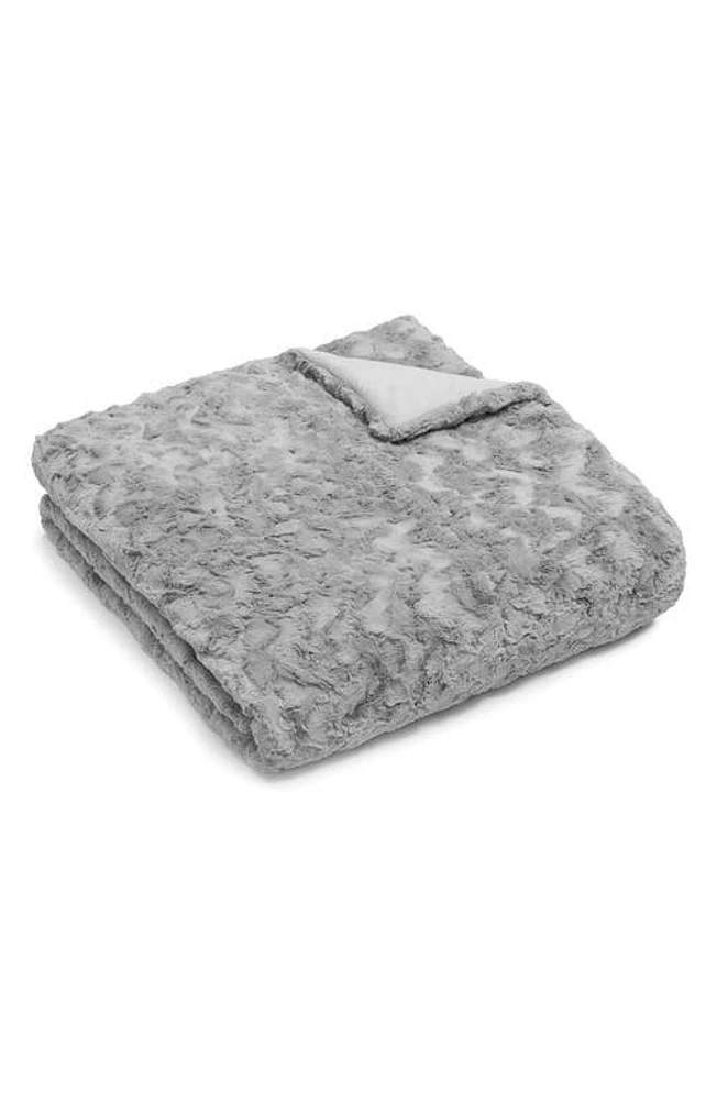 UGG(r) Adalee Faux Fur Comforter & Sham Set in Seal at Nordstrom