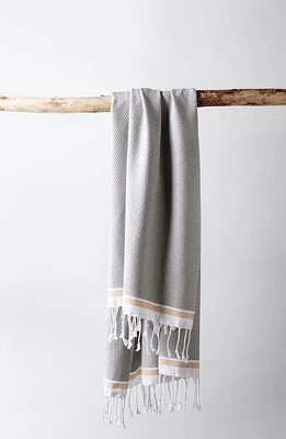 Coyuchi Mediterranean Organic Cotton Bath Essentials in Deep Pewter W/tangerine at Nordstrom