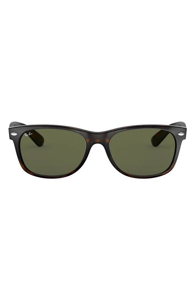 Ray-Ban Wayfarer 58mm Rectangular Sunglasses in Tortoise/Crystal Green at Nordstrom