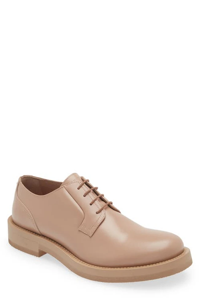 Valentino Garavani Rockstud Essential Leather Derby Gf9 Rose Cannelle at Nordstrom,