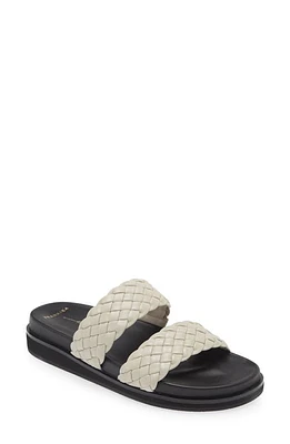 FRANKIE4 Malone Weave Slide Sandal Bone/Black at Nordstrom,