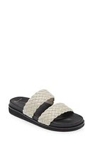 FRANKIE4 Malone Weave Slide Sandal Bone/Black at Nordstrom,