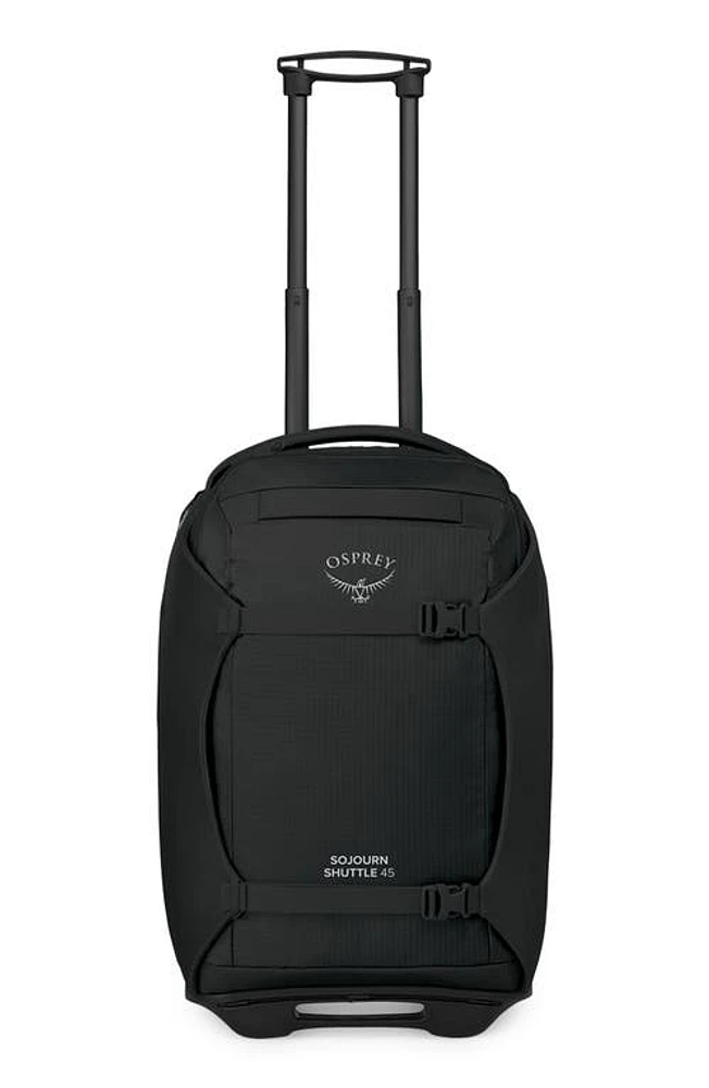 Osprey Sojourn 22-Inch Shuttle Wheeled Recycled Nylon Duffle Bag in Black at Nordstrom