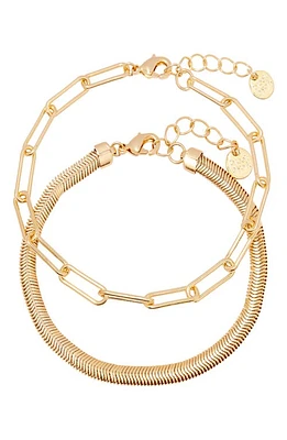 Brook and York Colette Set of 2 Bracelets in Gold at Nordstrom