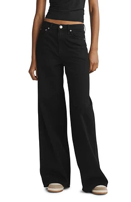 rag & bone Sofie Wide Leg Jeans in Black at Nordstrom, Size 26