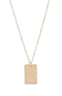 Set & Stones Zodiac Constellation Pendant Necklace in Gold - Taurus at Nordstrom, Size 20