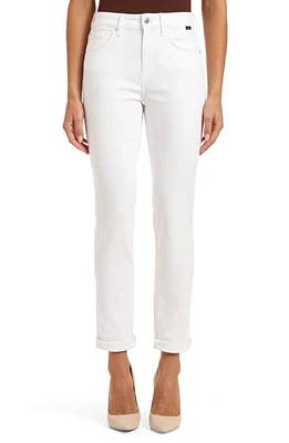 Mavi Jeans Kathleen High Waist Slim Boyfriend White Feather Blue at Nordstrom, X