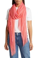 Nordstrom Modal & Silk Scarf in Pink Wildflower Combo at Nordstrom