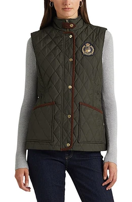 Lauren Ralph Quilted Crest Vest Litchfield Loden at Nordstrom,